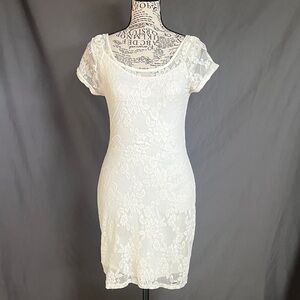 Hollister Cream Lace Midi Dress